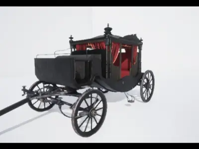The Carriage 02 Low-poly 3D model
