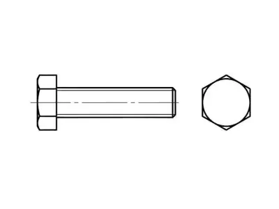 Hexagon head screw ISO 4017 DIN 933 3D model