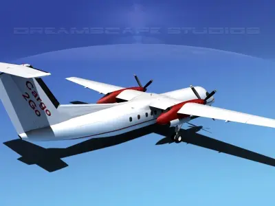 DeHavilland DHC-8-Q300 Cargo 2 Go 3D model