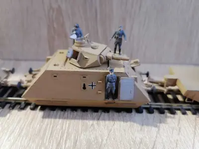 Armored train H0 scale 3D print model