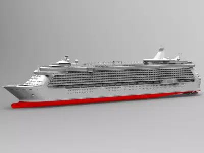 Cruise ship passenger ship 3D model