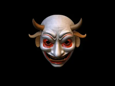 3d Model Japanese Noh Mask Traditional Asian Culture 3D model