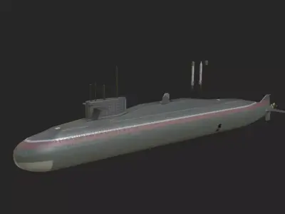 INS Arihant Class Ballistic Missile Submarine Low-poly 3D model