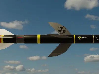 Missile pack 3 models complete textures and materials Low-poly 3D model