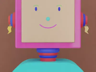 ROBOT Free low-poly 3D model 5
