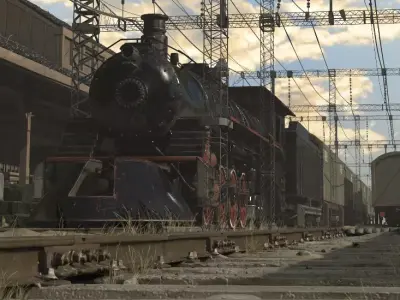 old train 3D model get