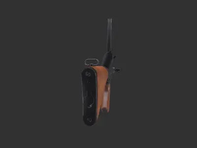 Lithgow F1 Submachine Gun SMG Low-poly PBR Low-poly 3D model