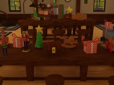 Christmas Toys Low-poly 3D model