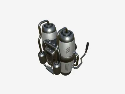 Jetpack A09 Steel - SciFi Character Design Low-poly 3D model