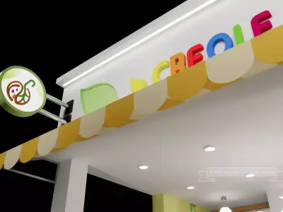  Hand-Shaken Beverage Shop 3D Model 3D model