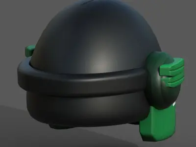 Helmet scifi military futuristic technology cyborg  Low-poly 3D model purchase