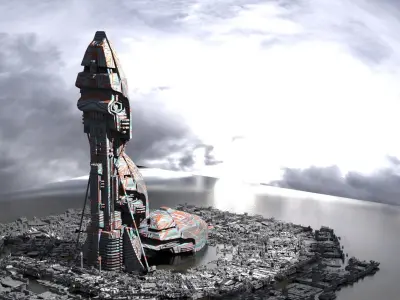 Space shuttle launchpad 1 3D model