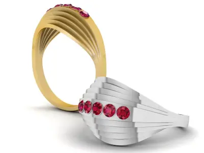 GOLD DIAMOUND RING  3D print model