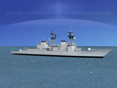 Spruance Class DD984 USS Leftwich 3D model