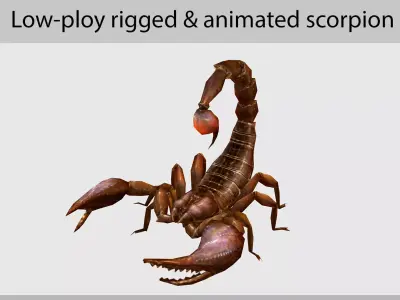 animated scorpion  Low-poly 3D model