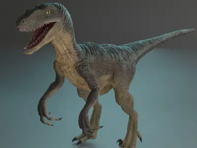 Highly Detailed Raptor Dinosaur 3D model