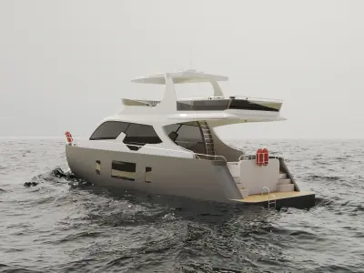 YACHT MODEL 2022 azimut 62 MODEL  3D model