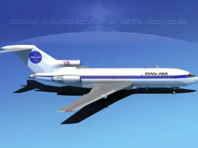 Boeing 727-100 Pan Am 1 3D model