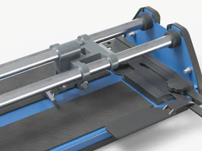 Manual Tile Cutter Blue 3D model