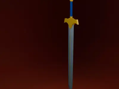 cartoon-sword-001 Free low-poly 3D model