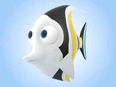 Moorish Idol 3D model