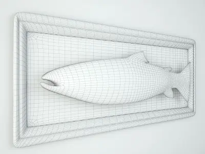 Antique Carved Fish Model from Lochaber Scotland 3D model
