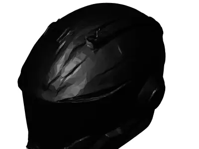 SciFi Helmet Carbon Fiber 3D Model 3D model