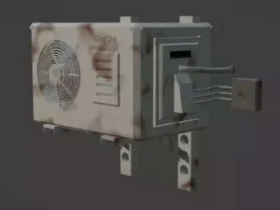 Air Conditioner Unit AC Low-poly Low-poly 3D model