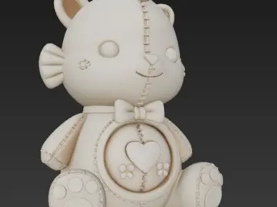 3D Printable Cute Fish Bear Figurine 3D print model
