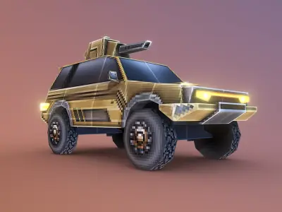 SCRAPDOG Desert Cruzer  Low-poly 3D model