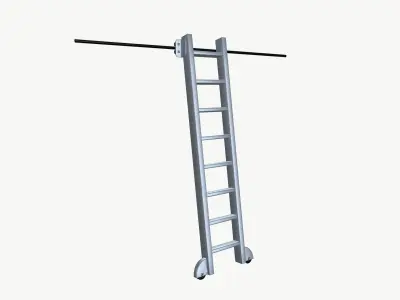 Sliding ladder Low-poly 3D model