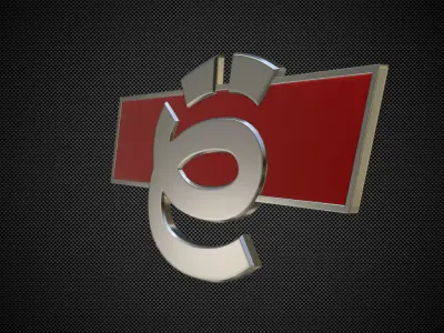 e mobile logo 3D model