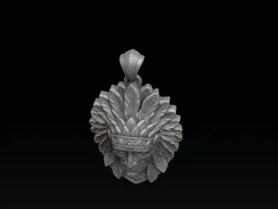 Native Indian Pendant v2 3D print model purchase