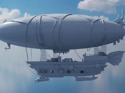 Steampunk Airship 3D model by RoxDocs