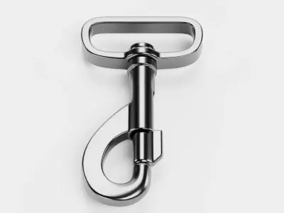 Snap Hook - Eye Bolt Carabiner with Swivel Clasp Low-poly 3D model