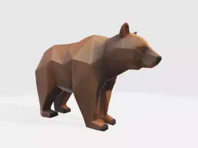 Lowpoly bear Low-poly 3D model purchase