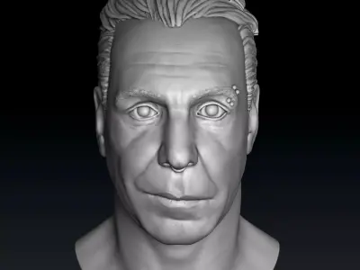 Till Lindemann Smile and Screaming  Head model for 3D printing  3D print model