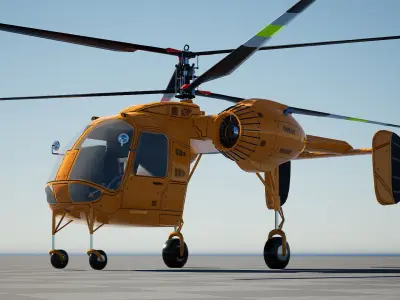 ZBL KA36 Helicopter - Unreal Engine Project Low-poly 3D model