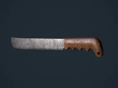 Machete knife Low-poly 3D model buy