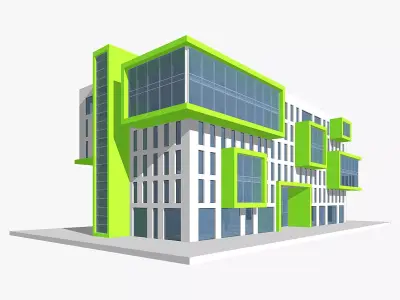 Modern office building 3D model buy