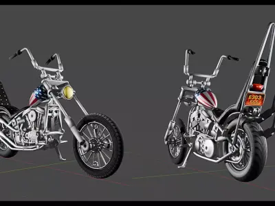 American Chopper Harley  Model Printable 3D 3D print model