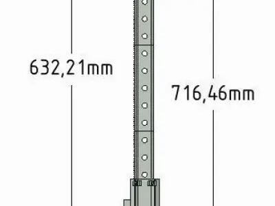 Type B anchor post for work platform or pontoon 3D print model