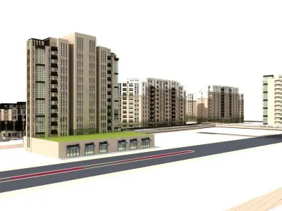 Multi Residential 3D model buy