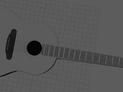 guitar acoustic Low-poly 3D model purchase