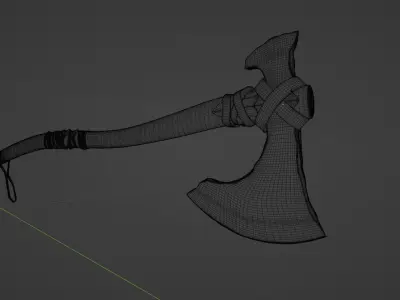 Old military ax  3D model