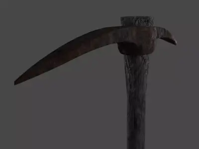 old pickaxe Low-poly 3D model