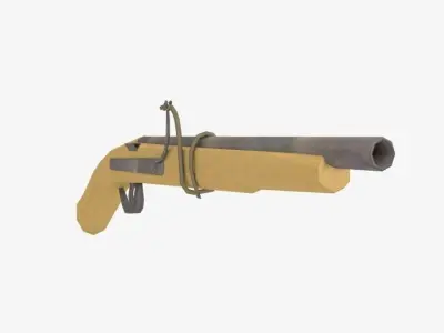 Wick shotgun rifle Free low-poly 3D model