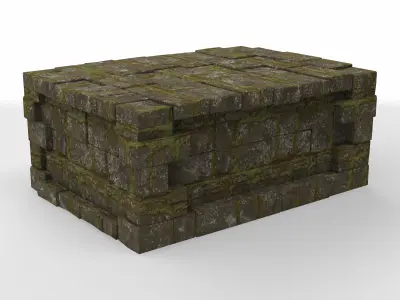 set architecture pillar 02  3D model