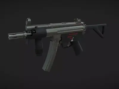 MP5K-PDW Low-poly 3D model