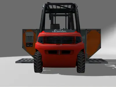 Linde Forklift Trucks H50 Low-poly 3D model